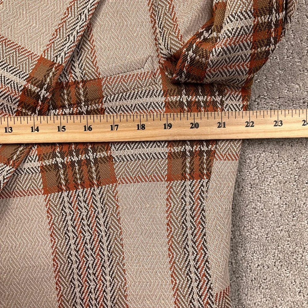 Hart‎ Schaffner Marx Blazer Mens 42R Beige Blanket Plaid Escadrille Wool VTG